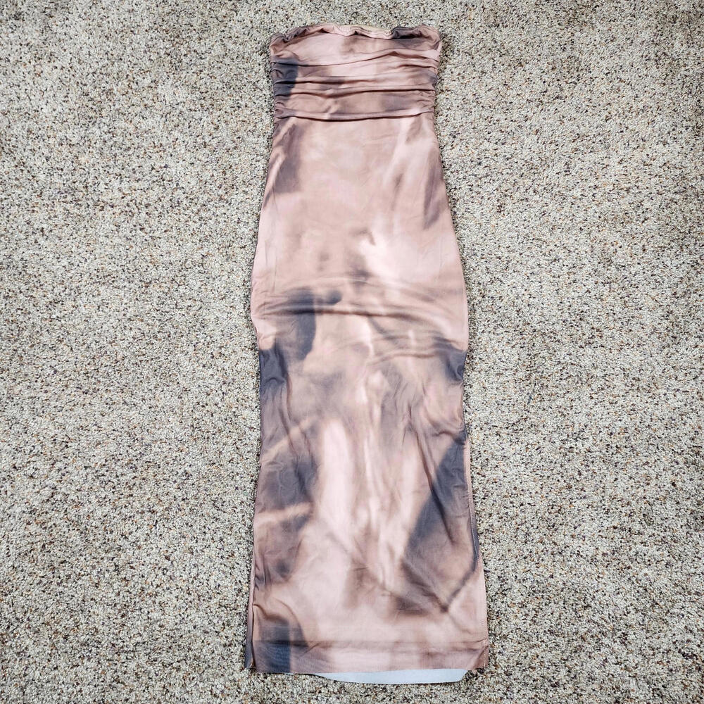 Shein Women's Bodycon Sleeveless Maxi Dress Tan Brown Size Small